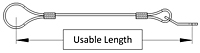 Wire Lanyard Loop / Tab Line Drawing